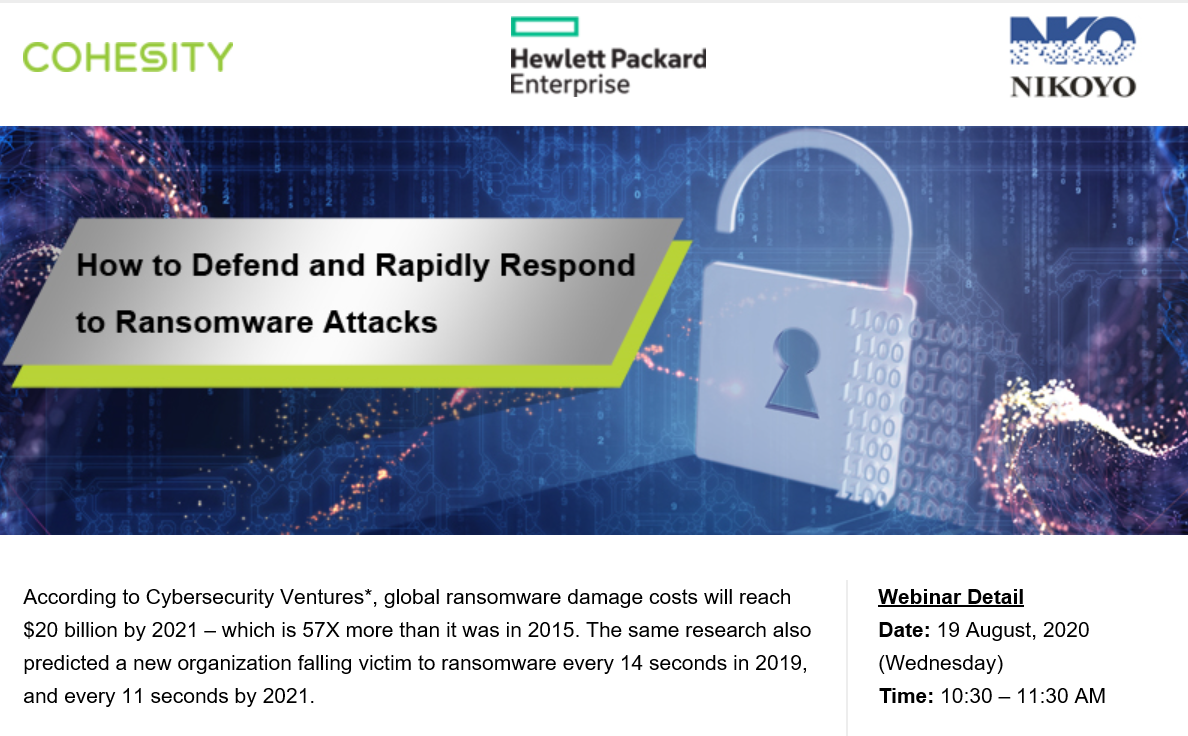 Nikoyo Hpe Cohesity Webinar Nikoyo